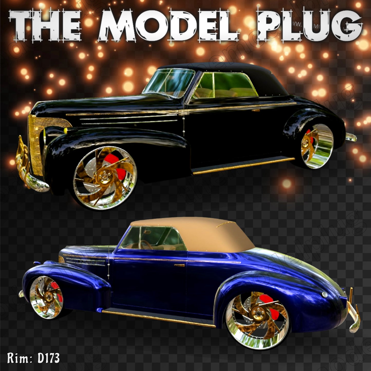 1/25 Scale - TMP SAVAGE D173 in 26"-30" Donk, Big Rims, Box Chevy, G-Body