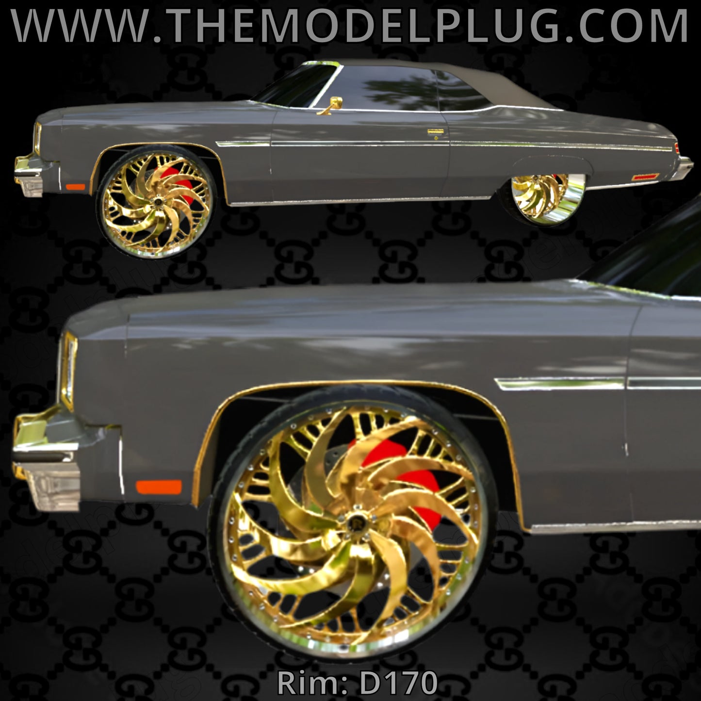 1/25 Scale - TMP D170 Custom in 26"-30" Donk, Big Rims, Box Chevy, G-Body