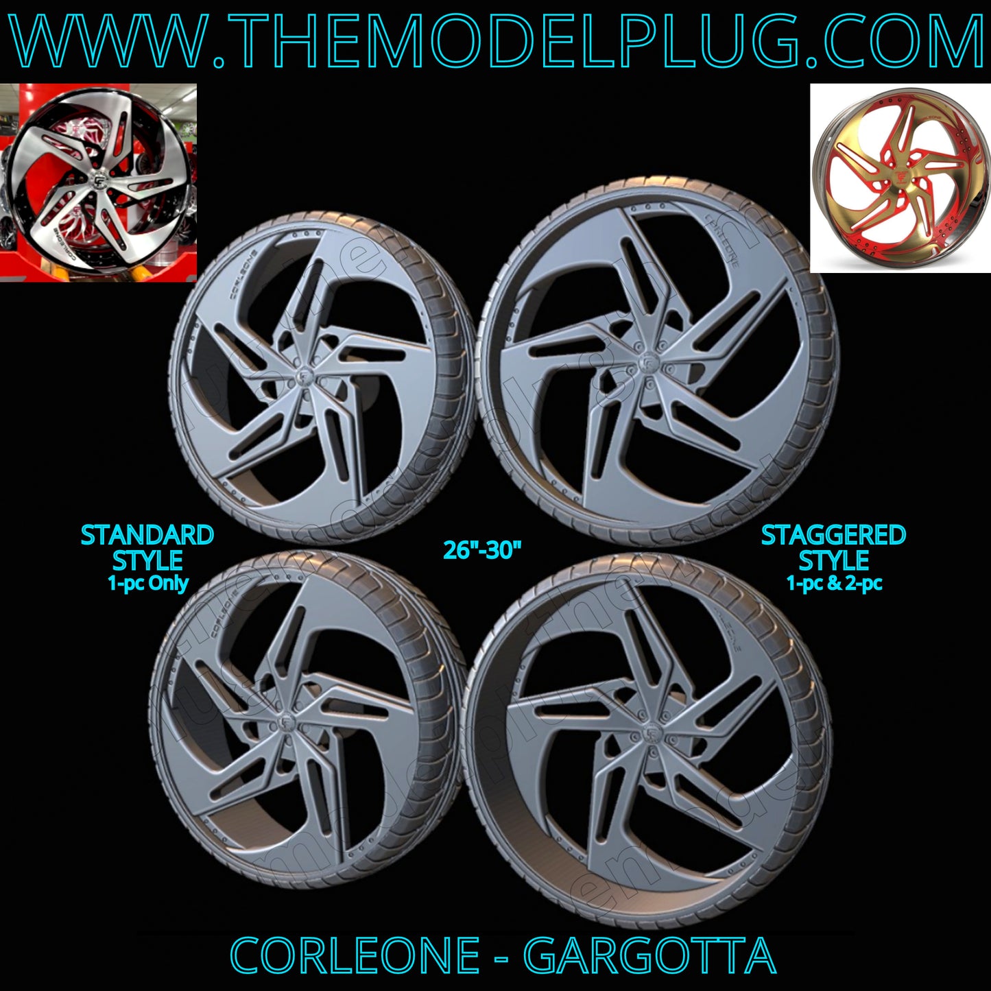 1/25 Scale - CORLE0NE GARGOTTA in 26"-36" Donk, Big Rims, Box Chevy, G-Body