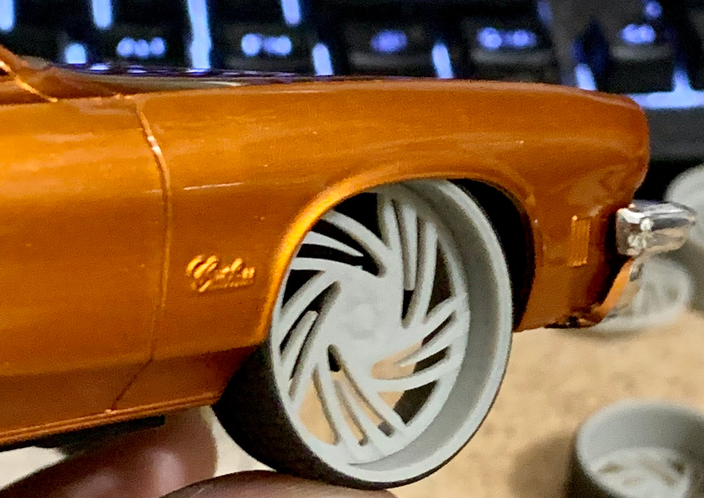 1/25 Scale - TMP V37 Custom in 26"-30" Donk, Big Rims, Box Chevy, G-Body