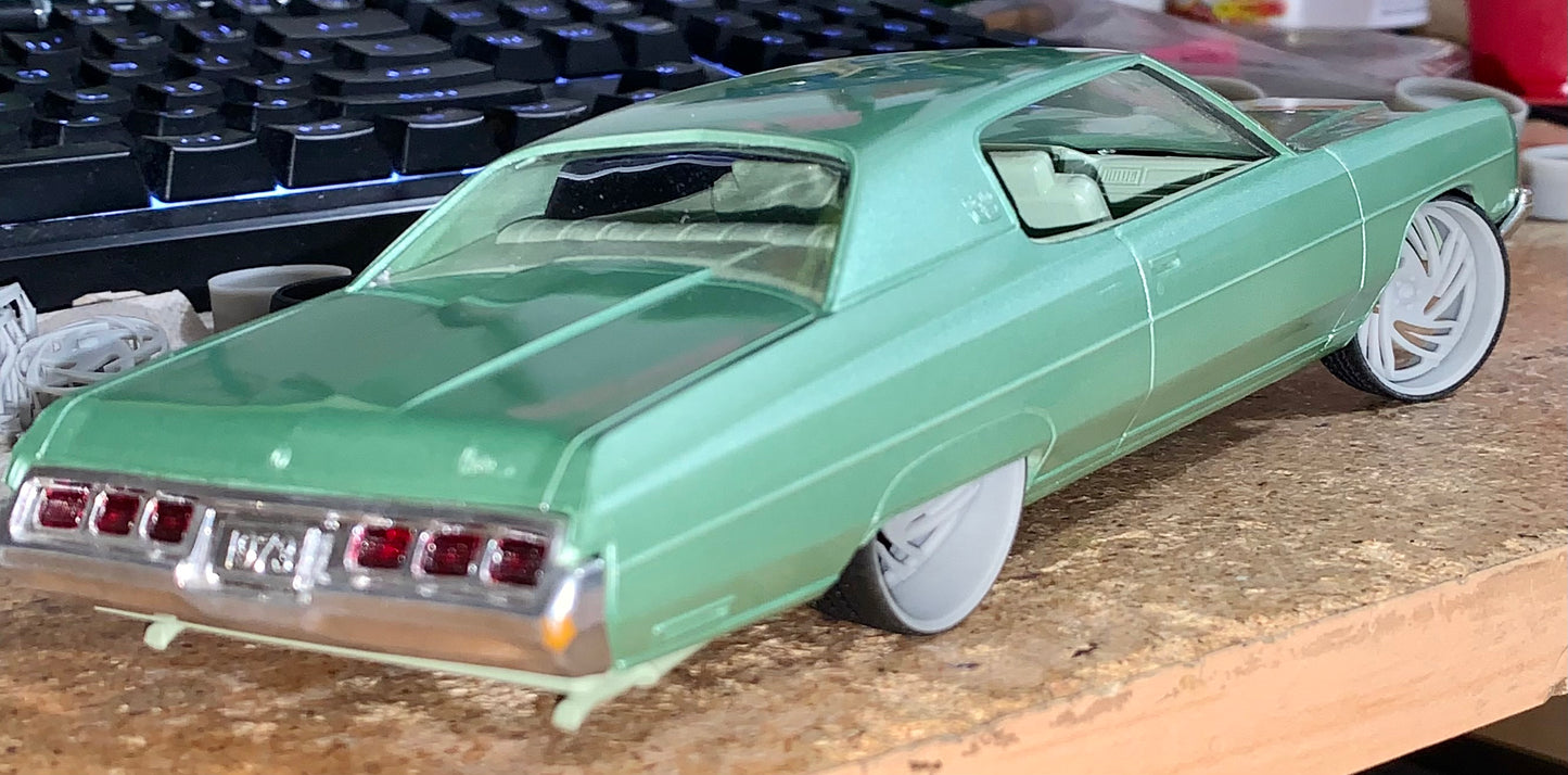1/25 Scale - TMP V37 Custom in 26"-30" Donk, Big Rims, Box Chevy, G-Body