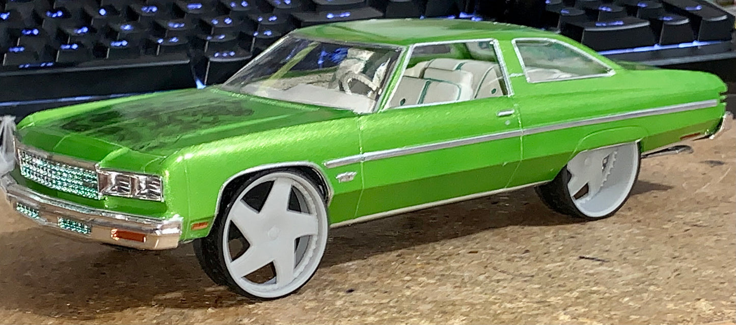 1/25 Scale - TMP D069V1 in 26"-30" Donk, Big Rims, Box Chevy, G-Body