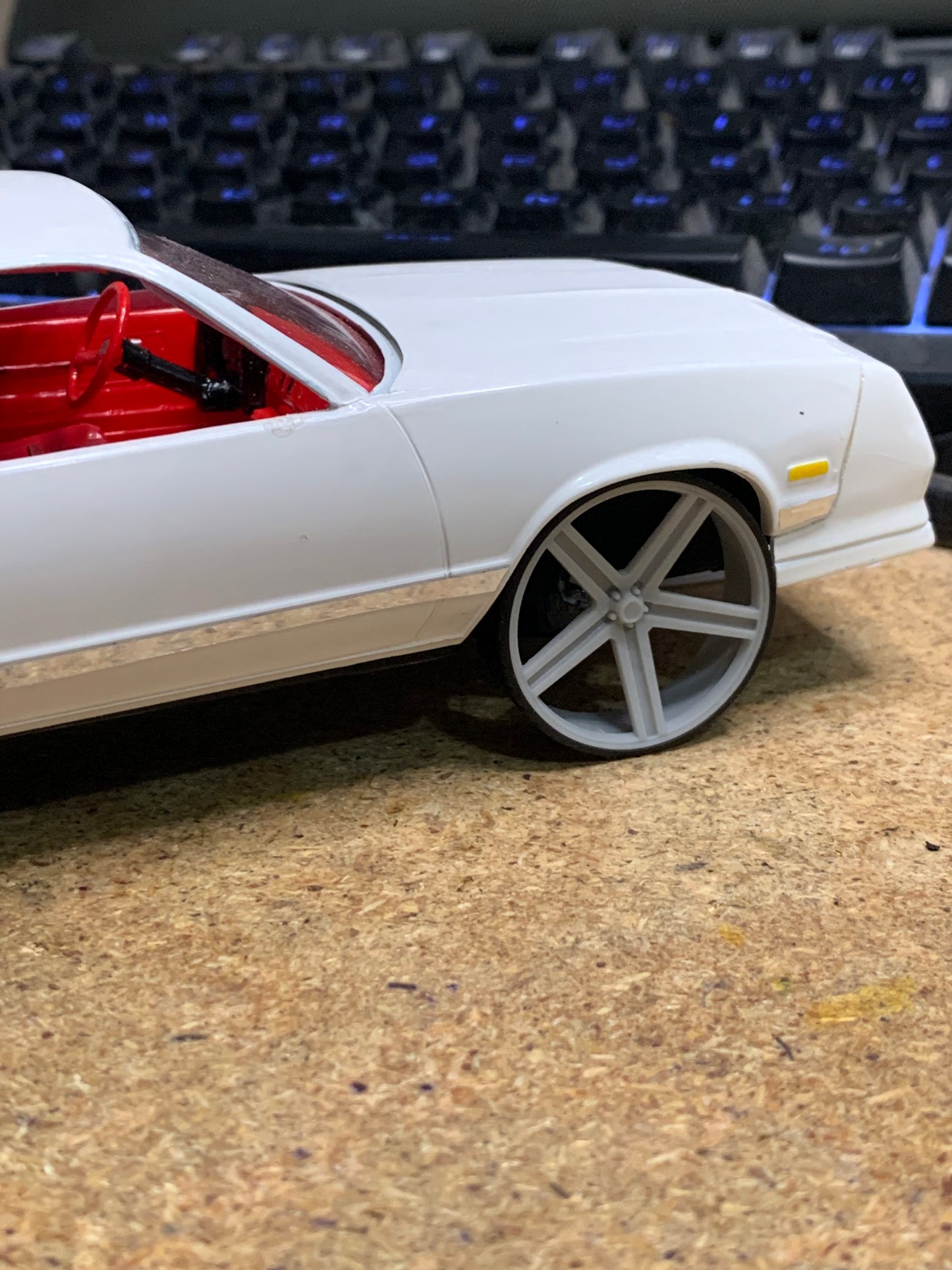 1/25 Scale - TMP D109 IROC in 28" Donk, Box, Big Rims, G-Body, Camaro, Iroc Z