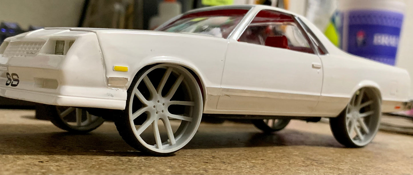 1/25 Scale - TMP D133 Custom in 26"-30" Donk, Big Rims, Box Chevy, G-Body