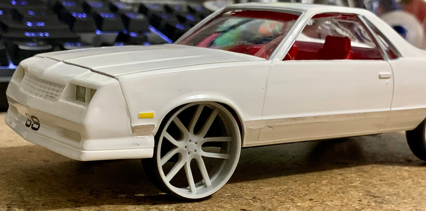 1/25 Scale - TMP D133 Custom in 26"-30" Donk, Big Rims, Box Chevy, G-Body