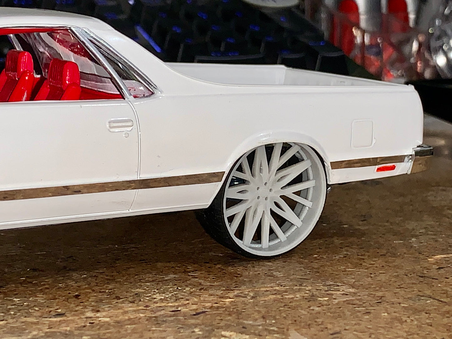 1/25 Scale - TMP D132 Custom in 26"-30" Donk, Big Rims, Box Chevy, G-Body