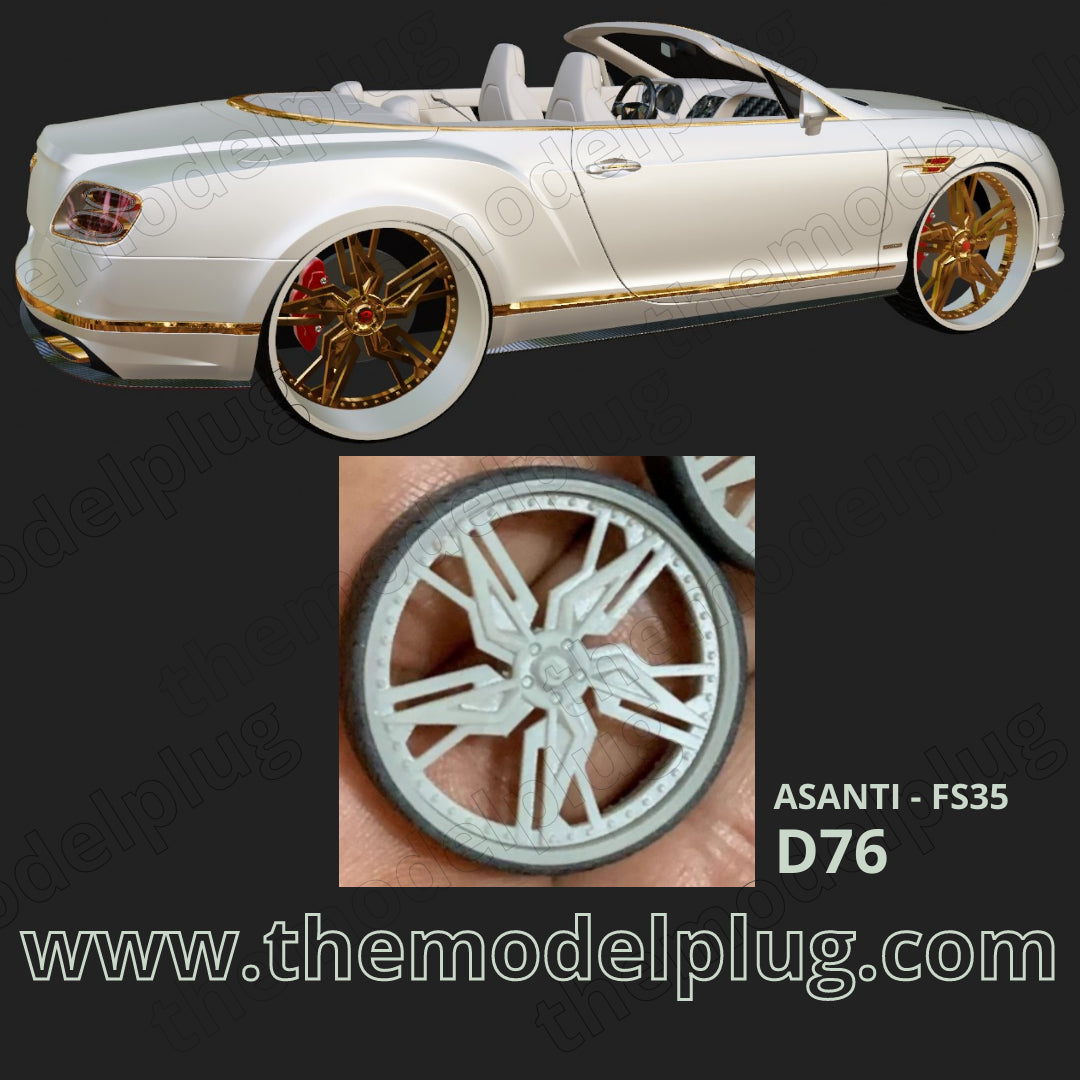 1/25 Scale - TMP D076 ASANT! FS35 in 26"-30" Donk, Big Rims, Trucks, SUV