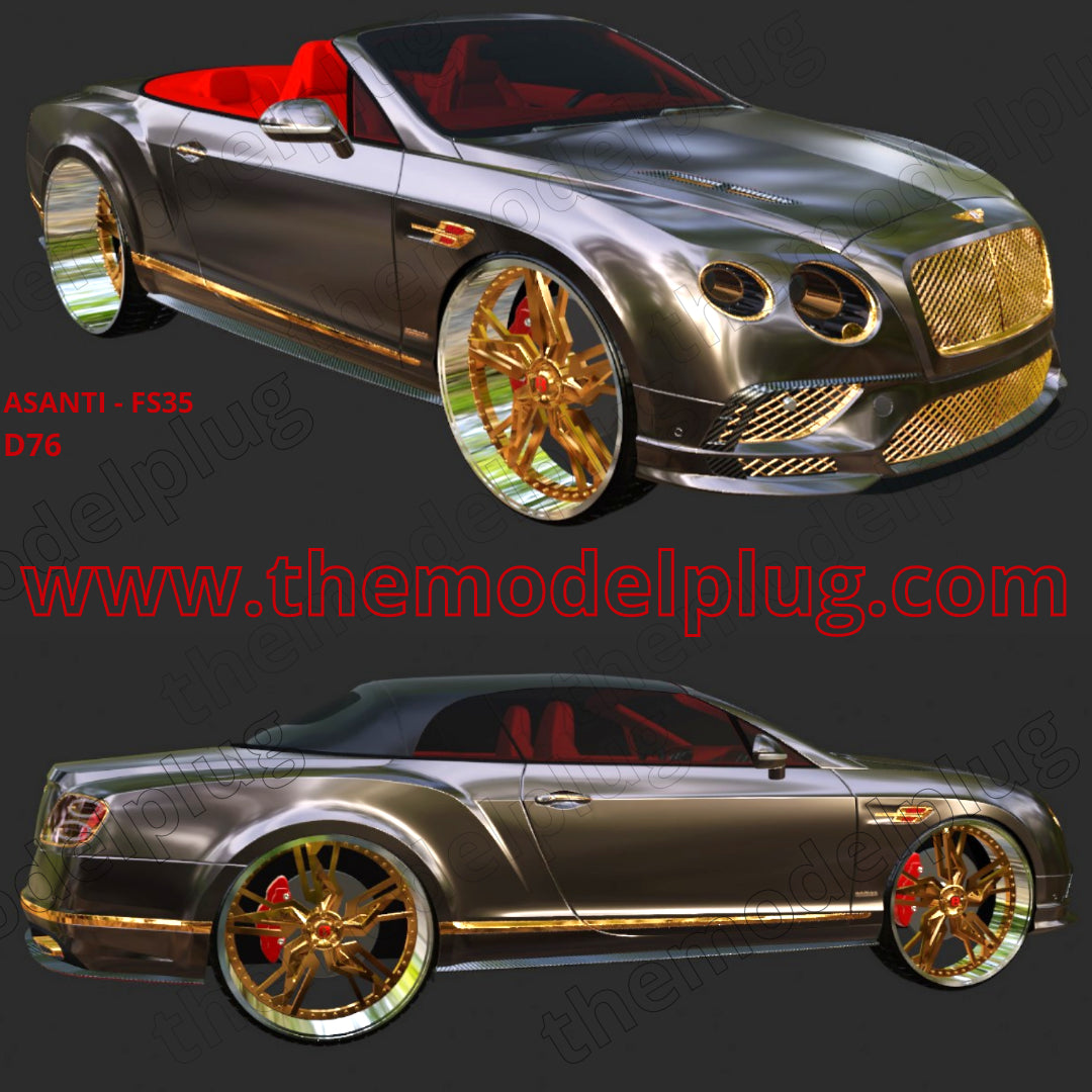 1/25 Scale - TMP D076 ASANT! FS35 in 26"-30" Donk, Big Rims, Trucks, SUV