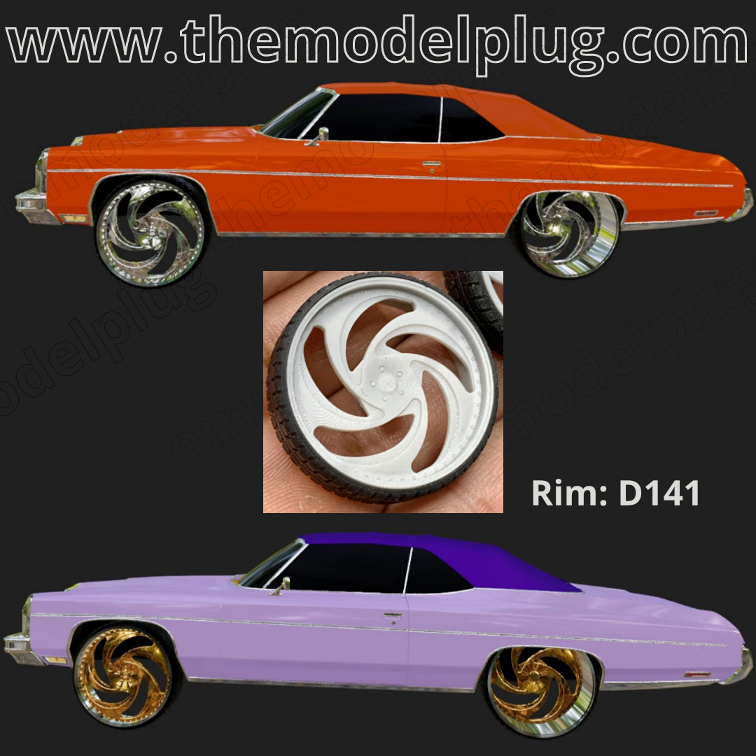 1/25 Scale - ASANT! AF865 - D141 in 26"-30" Donk, Big Rims, Box Chevy, G-Body