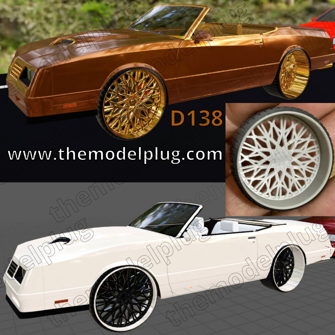 1/25 Scale - TMP D138 Custom in 26"-36" Donk, Big Rims, Box Chevy, G-Body