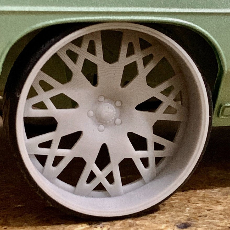 1/25 Scale - TMP D089 Forgi Custom in 26"-30" Donk, Big Rims, Box Chevy, G-Body