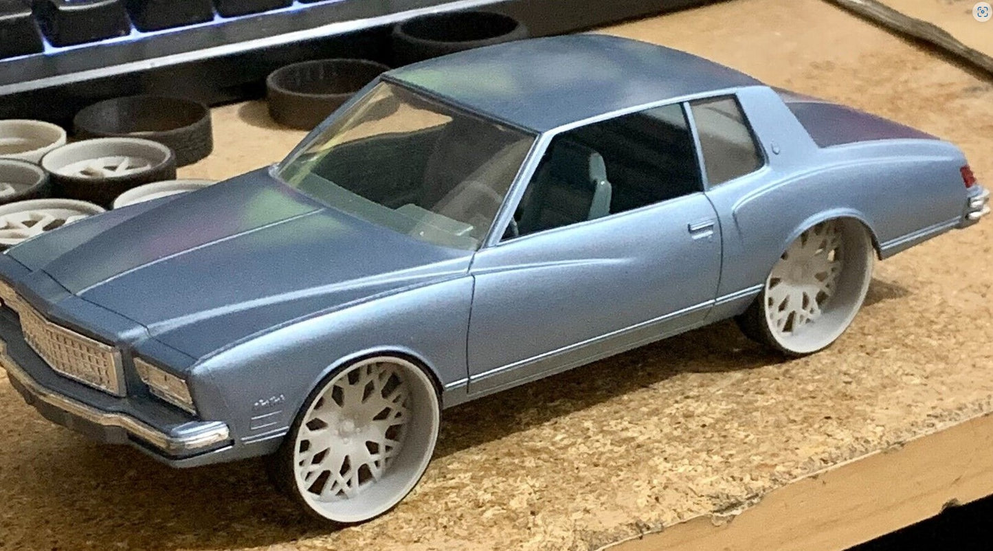 1/25 Scale - TMP D089 Forgi Custom in 26"-30" Donk, Big Rims, Box Chevy, G-Body