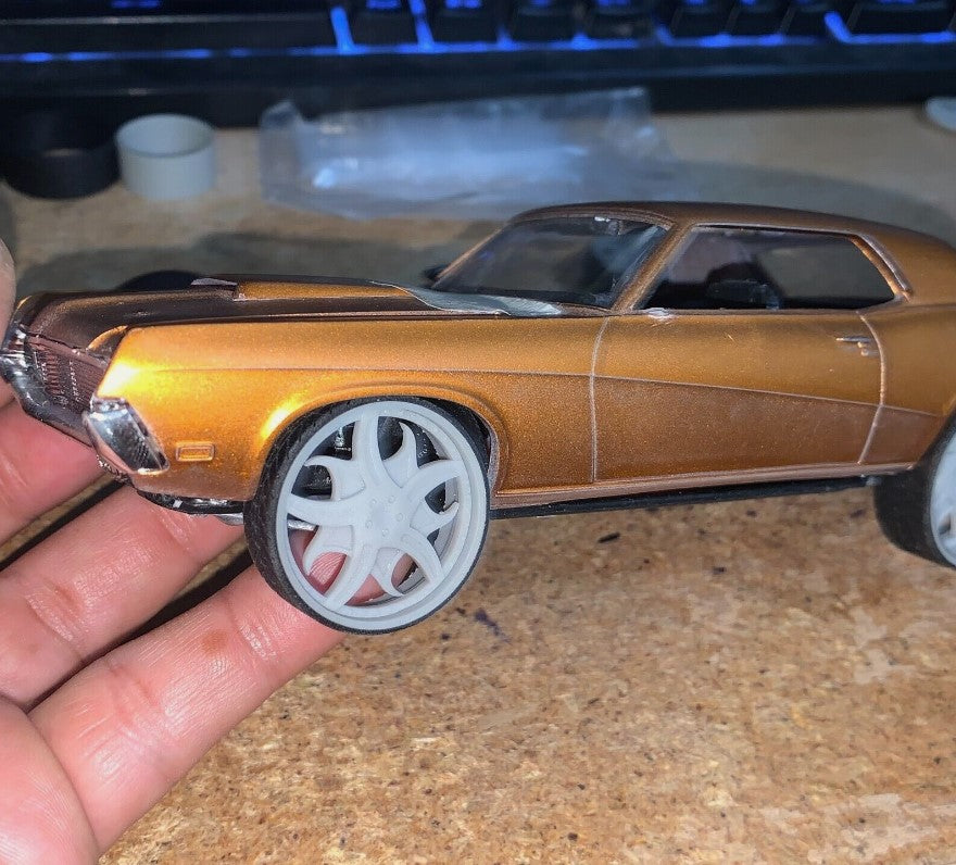 1/25 Scale - TMP D074V2 Corleone Rosatto in 26"-30" Donk, Big Rims, Box Chevy, G-Body