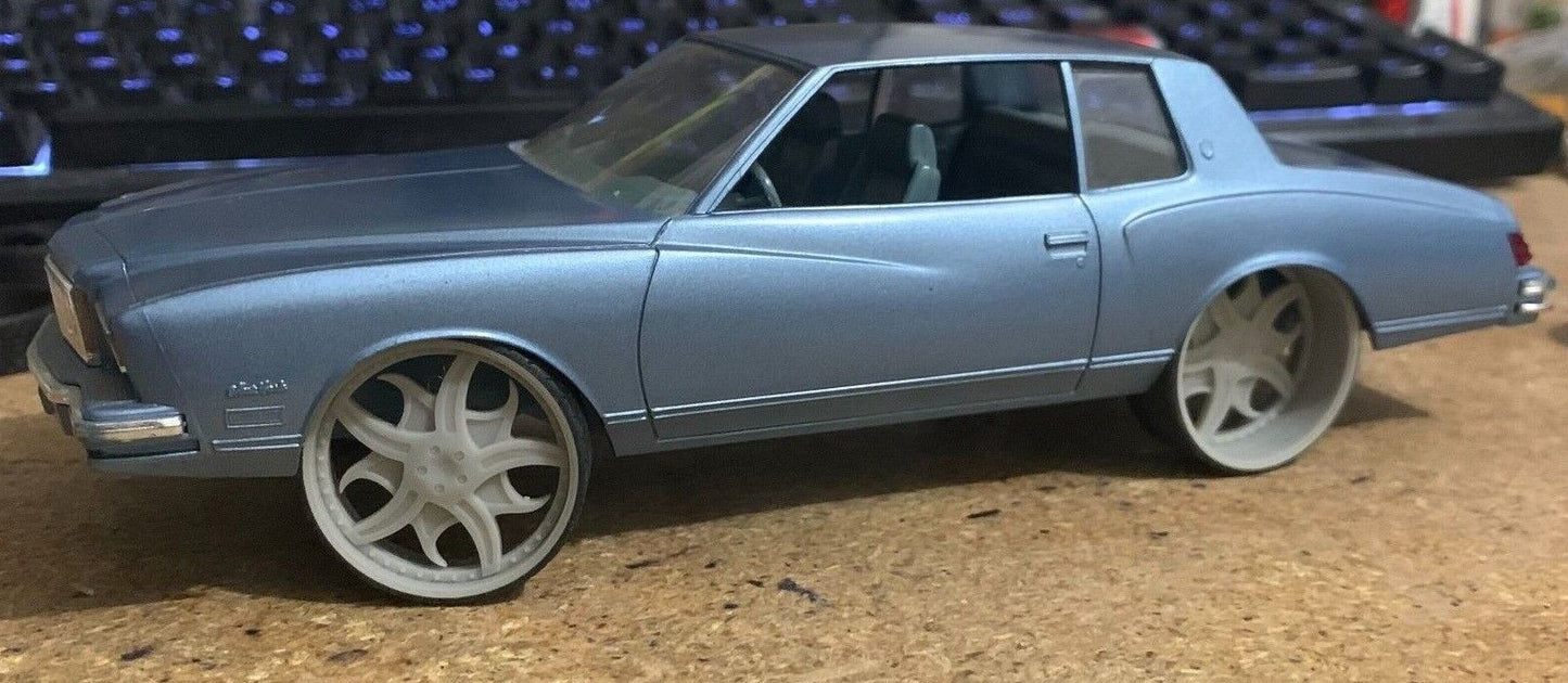 1/25 Scale - TMP D074V2 Corleone Rosatto in 26"-30" Donk, Big Rims, Box Chevy, G-Body