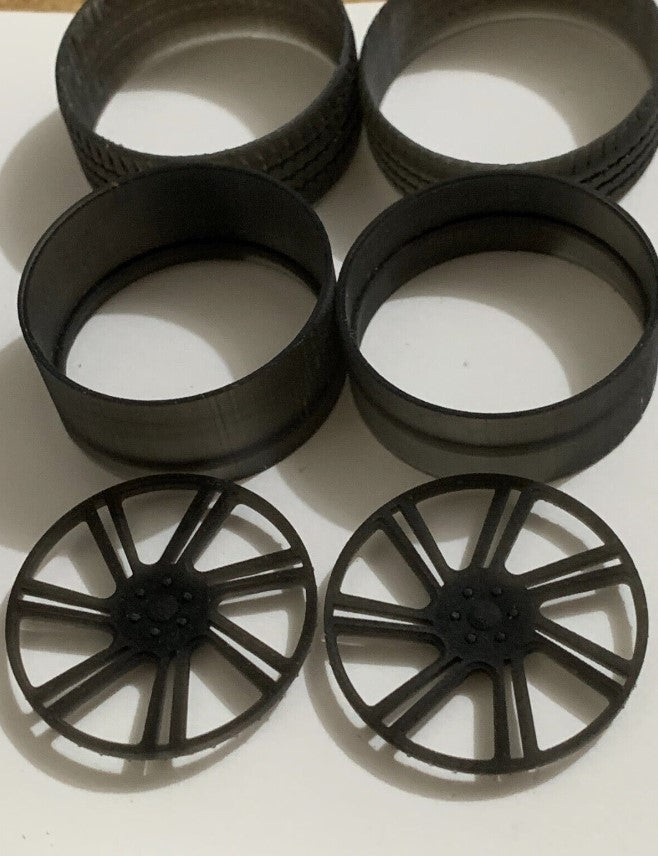 1/25 Scale - TMP D054 (6 lug) in 26"-30" Big Rims, Trucks