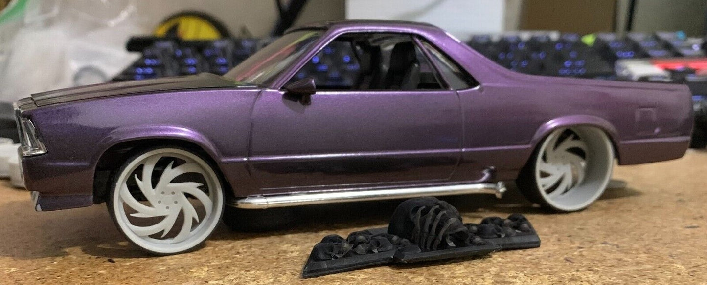 1/25 Scale - TMP D096 in 26"-30" Donk, Big Rims, Box Chevy, G-Body, Bubble