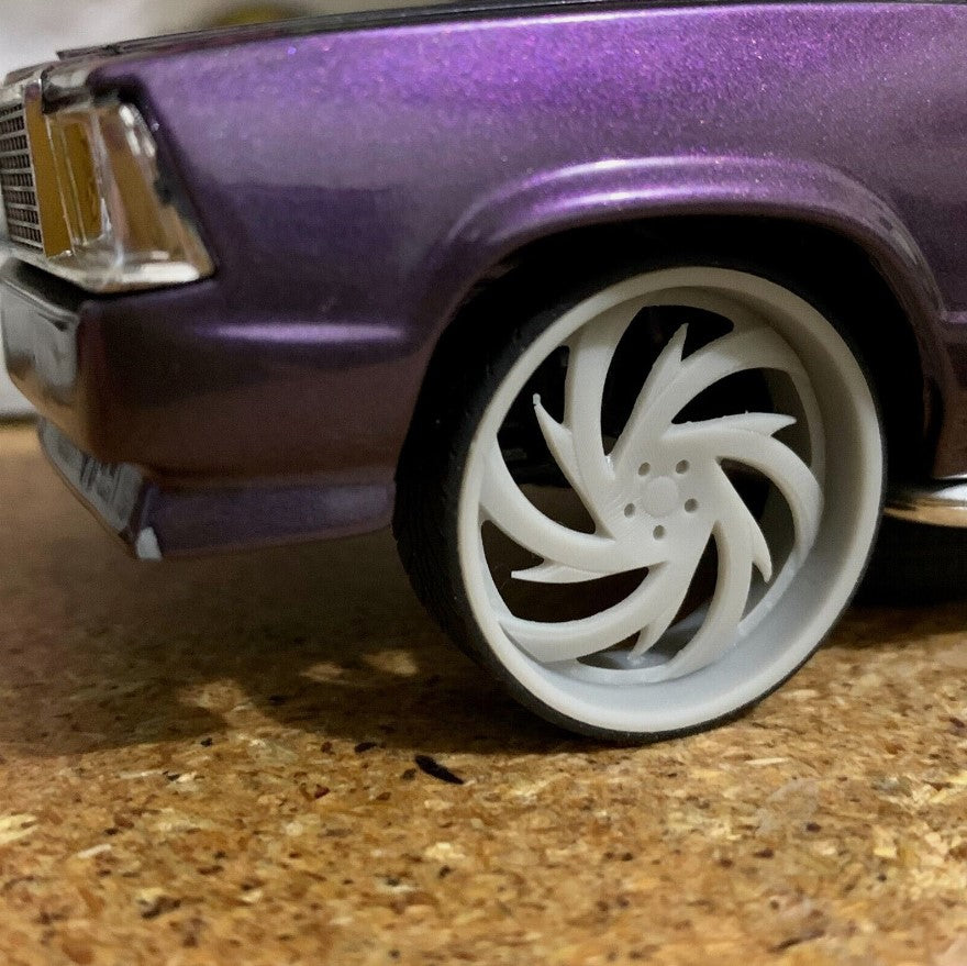 1/25 Scale - TMP D096 in 26"-30" Donk, Big Rims, Box Chevy, G-Body, Bubble