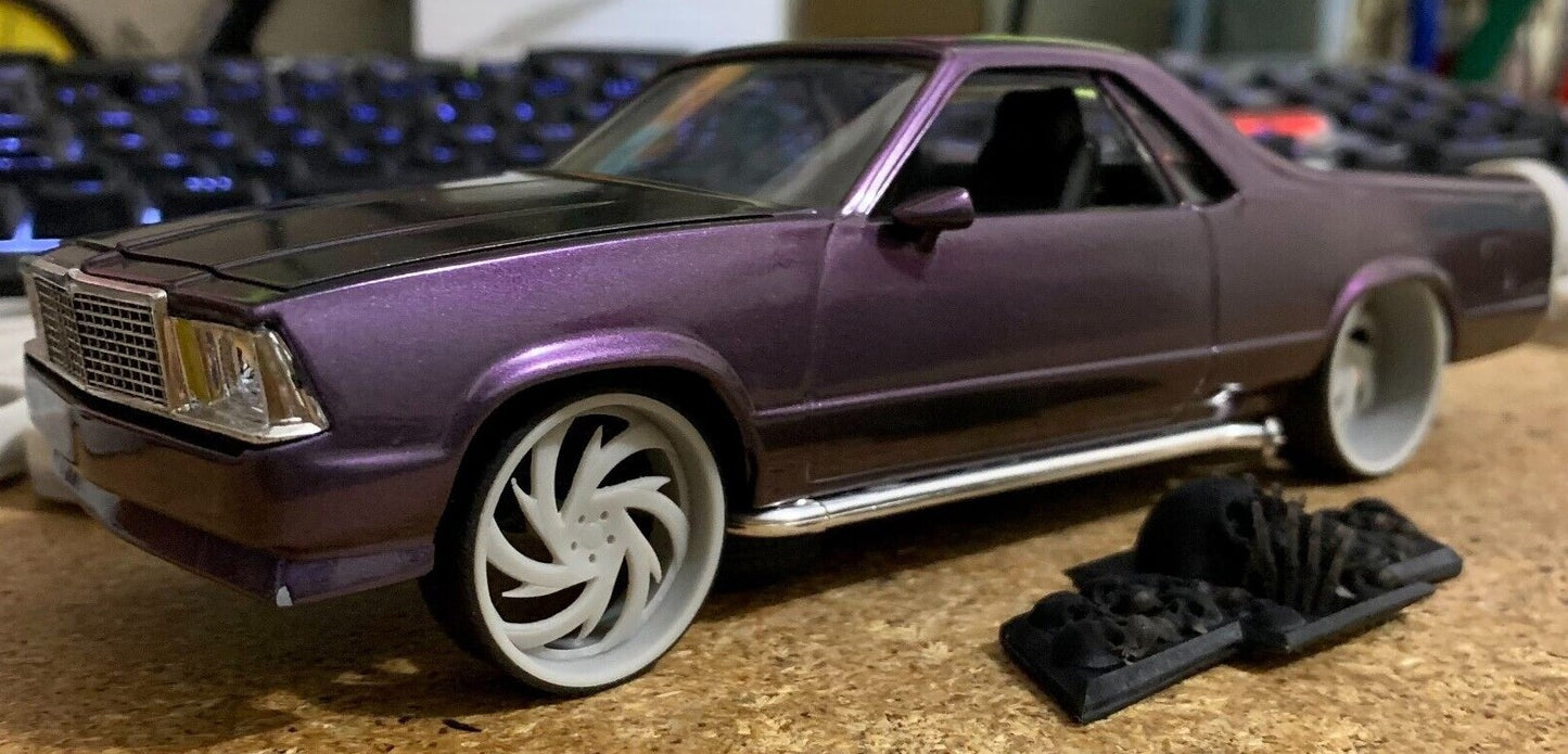 1/25 Scale - TMP D096 in 26"-30" Donk, Big Rims, Box Chevy, G-Body, Bubble