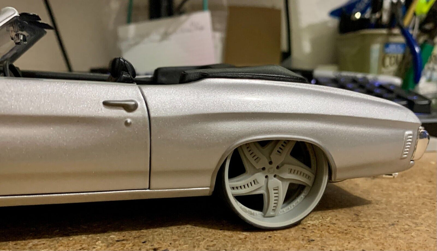 1/25 Scale - TMP D069V3 in 26"-30" Donk, Big Rims, Box Chevy, G-Body