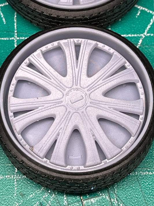 1/25 Scale - DUB "MAMBA" Spinner - in 26"-36" Donk, Big Rims, Old Schools, Traditionals, SUV (Copy 4)