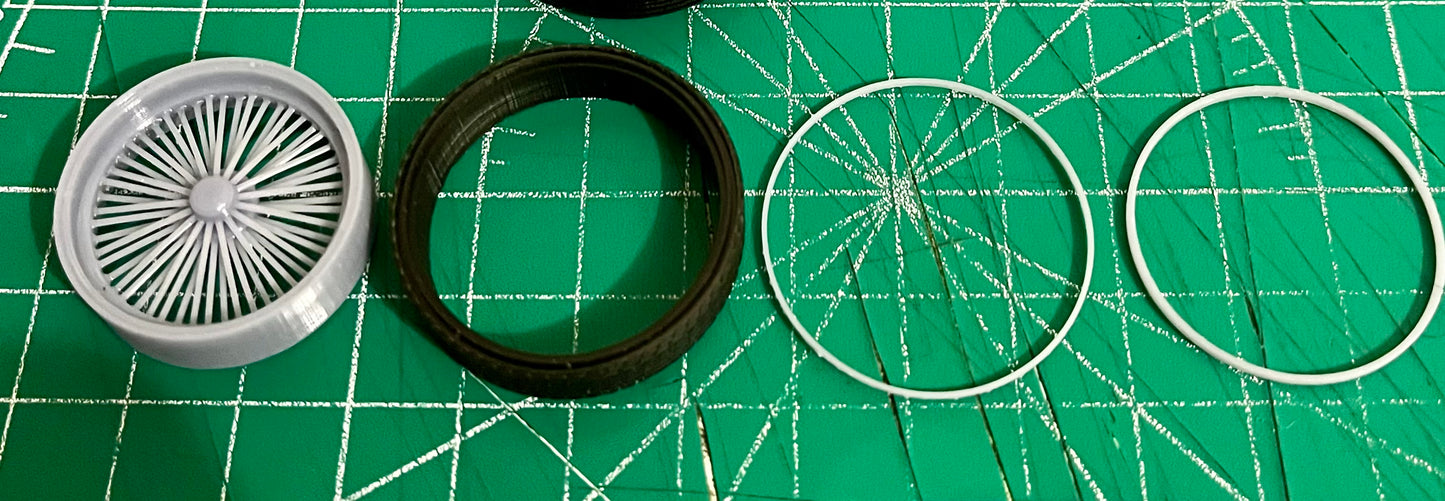 1/25 Scale - 26" TMP Wire Wheels - Donk, Big Rims, Old Schools, Traditionals, SUV