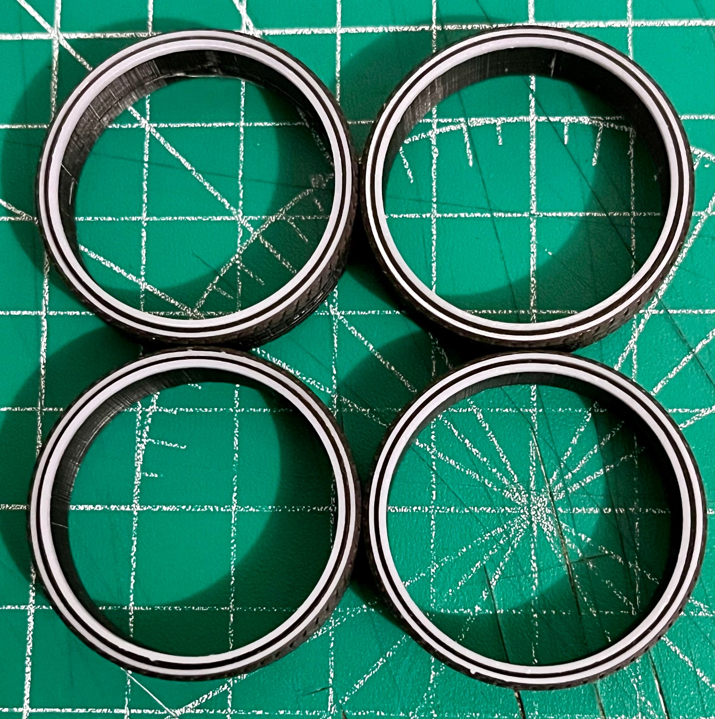 1/25 Scale - 26" Vogue Tire Set (tires only) - Donk, Big Rims, Old Schools, Traditionals, SUV