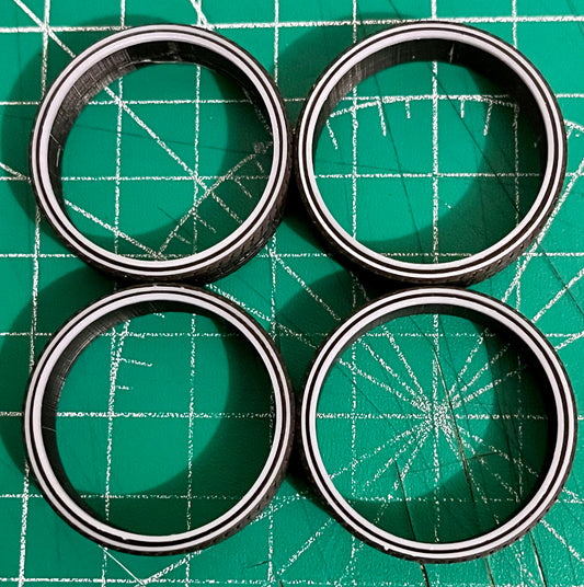 1/25 Scale - 26" Vogue Tire Set (tires only) - Donk, Big Rims, Old Schools, Traditionals, SUV