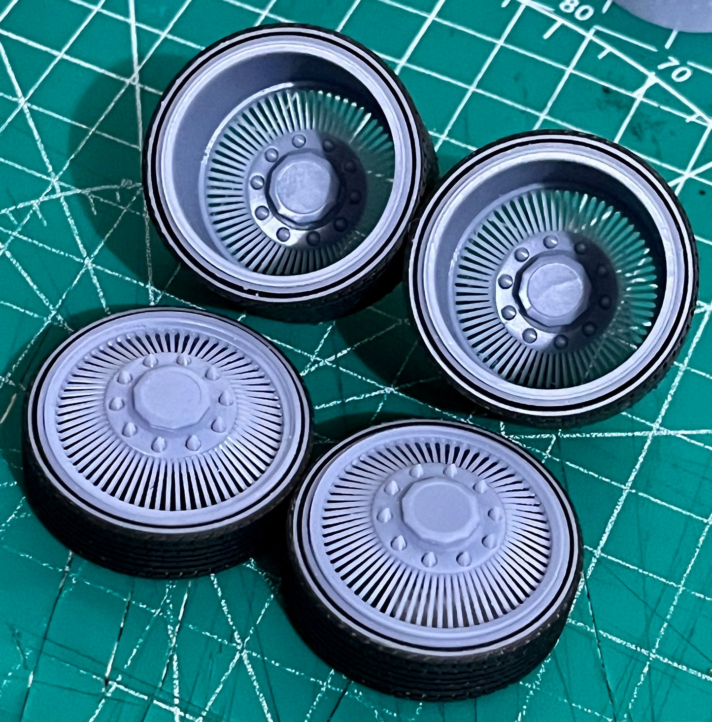 1/25 Scale - 26" TMP Dually Truck Wire Wheels - Donk, Big Rims, Old Schools, Traditionals, SUV