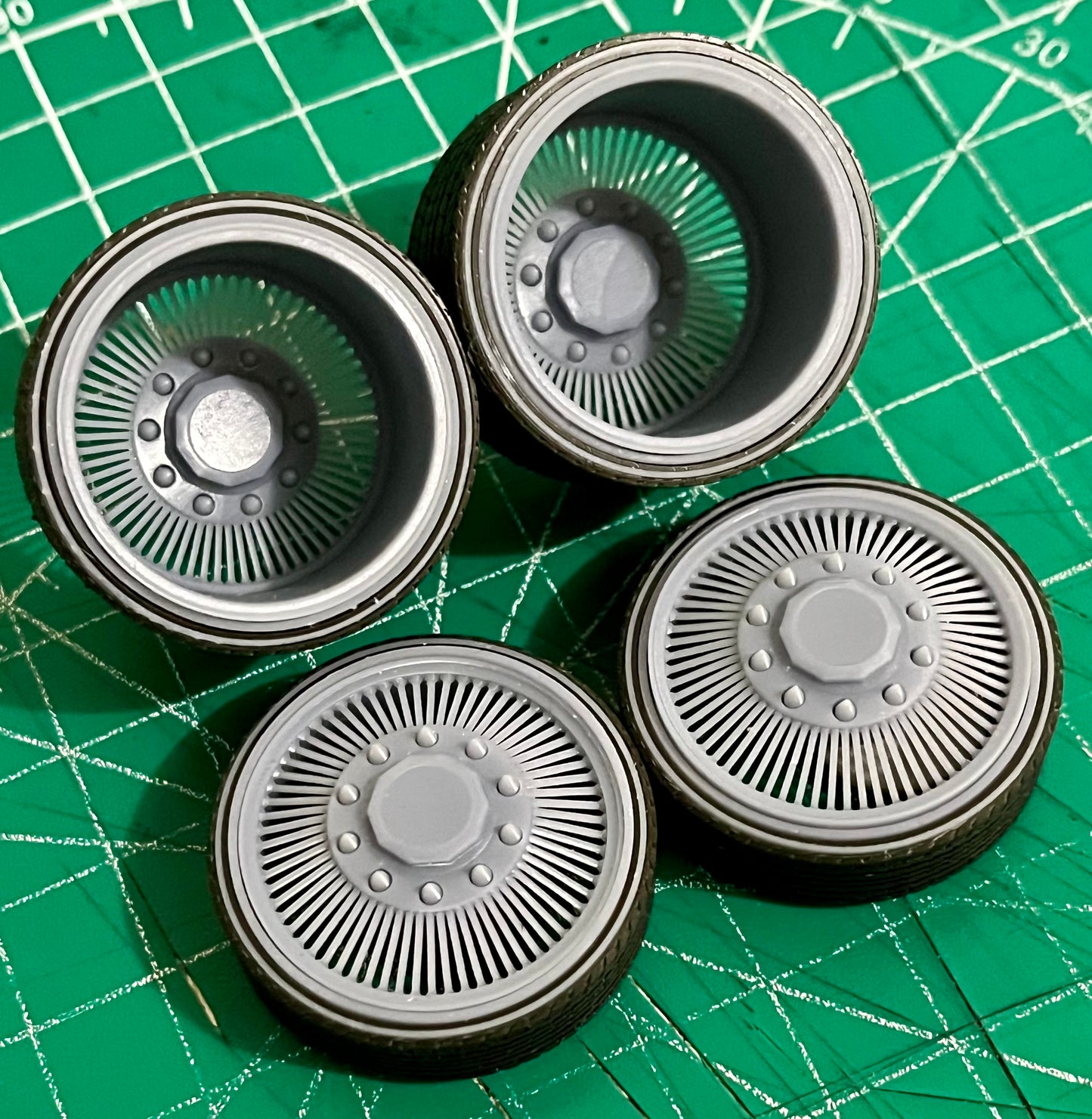 1/25 Scale - 26" TMP Dually Truck Wire Wheels - Donk, Big Rims, Old Schools, Traditionals, SUV