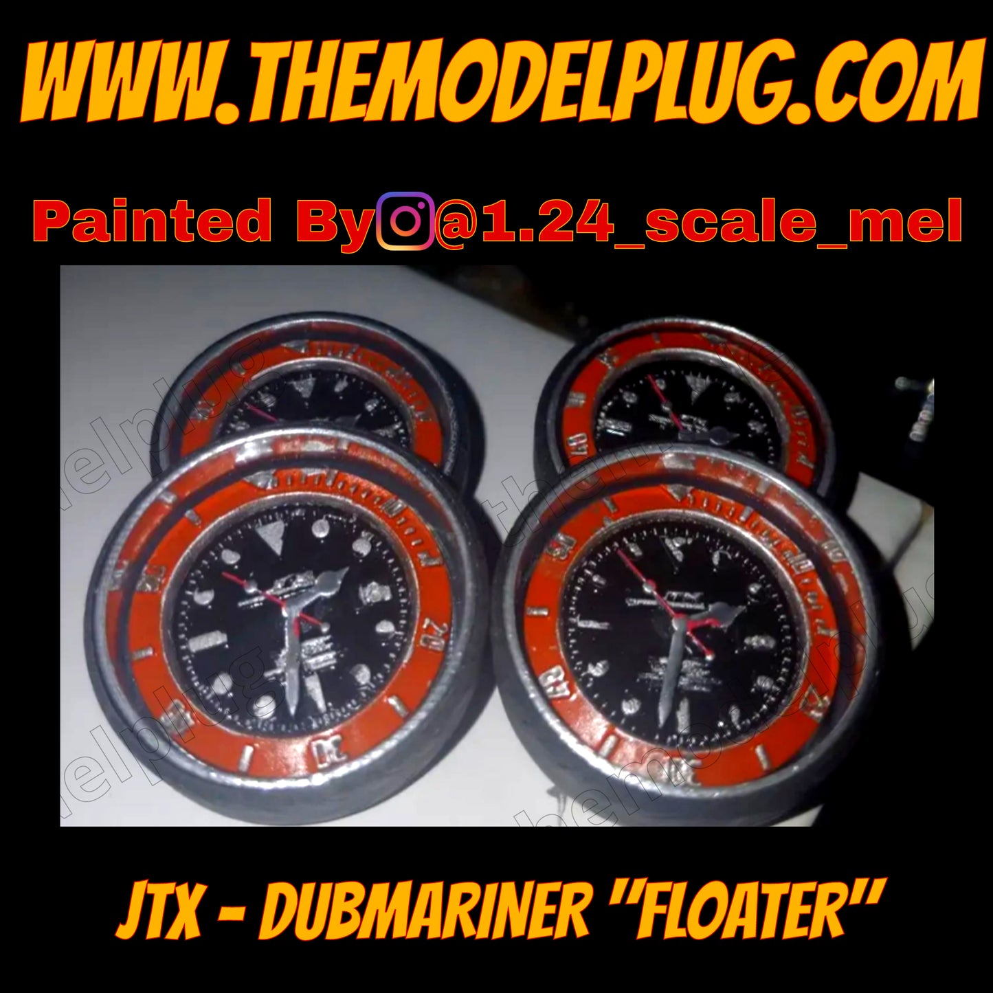 1/25 Scale - JTX DUBMARINER "Floater" - in 28"-32" Donk, Big Rims, Box Chevy, G-Body, Trucks, SUV's