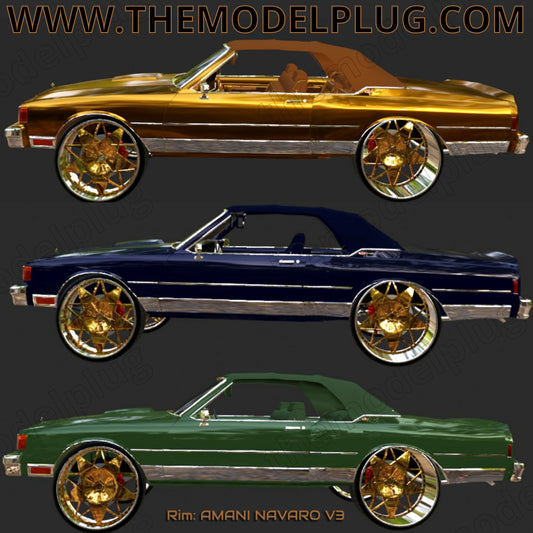1/25 Scale - AMAN! NAVARO V3 - in 26"-36" Donk, Big Rims, Box Chevy, G-Body