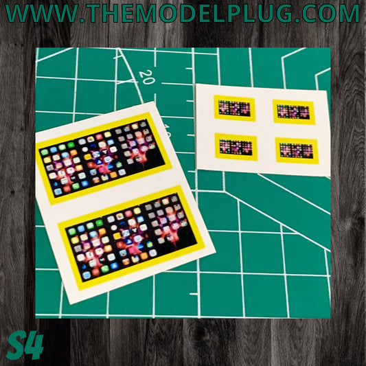 1/25 Scale - TMP 7" Universal Mount Screen Sticker Overlays (S4)