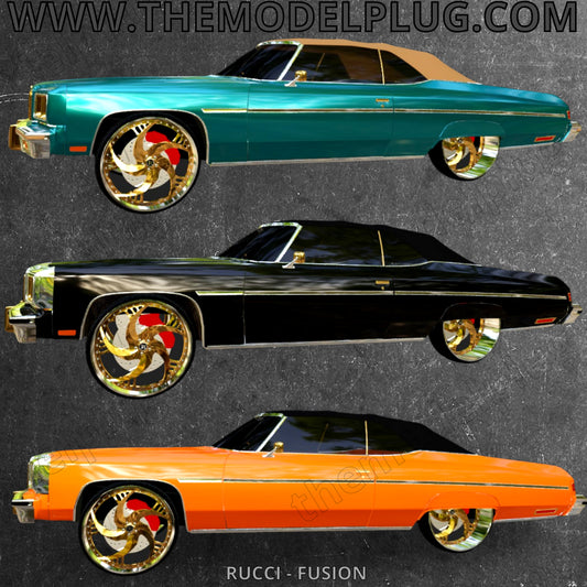 1/25 Scale - RUCC! FUSION in 26"-30" Donks, G-Body, Caprice, Impala, Big Rims