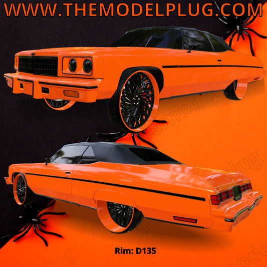1/25 Scale - TMP D135 Custom in 26"-36" Donk, Big Rims, Box Chevy, G-Body