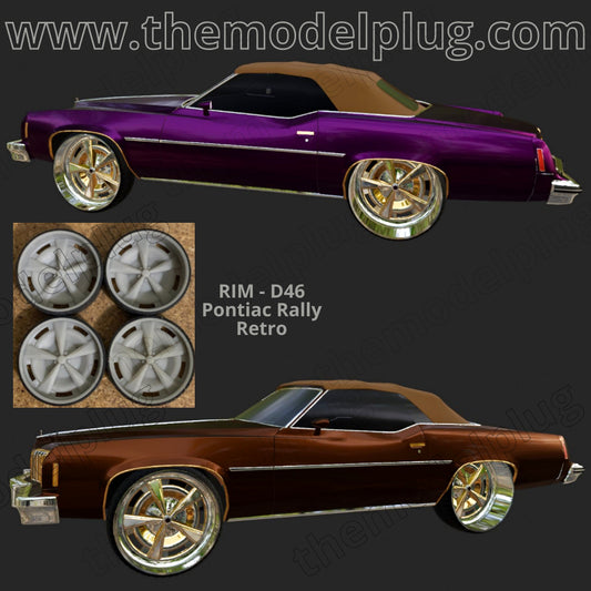 1/25 Scale - TMP D046 Pontiac Rally Retro - in 26"-30" Big Rims