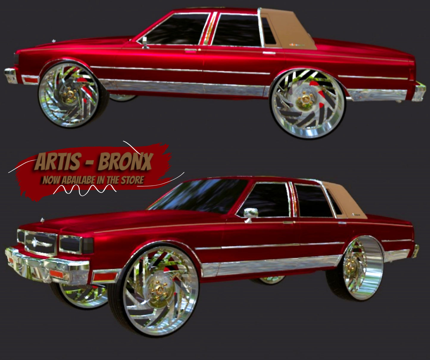 1/25 Scale - ART1S BRONX - in 24"-32" Donk, Big Rims, Trucks, SUV, G-Body