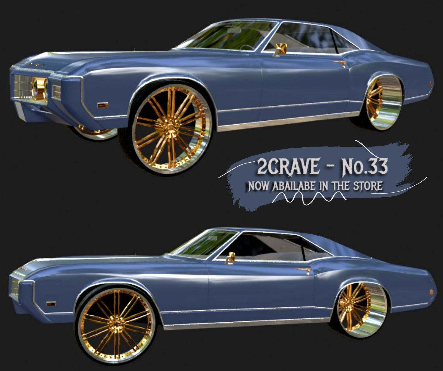 1/25 Scale - 2CRAVE No33 - in 26"-36" - Donk, Old School, Traditional, Luxury, Truck, SUV