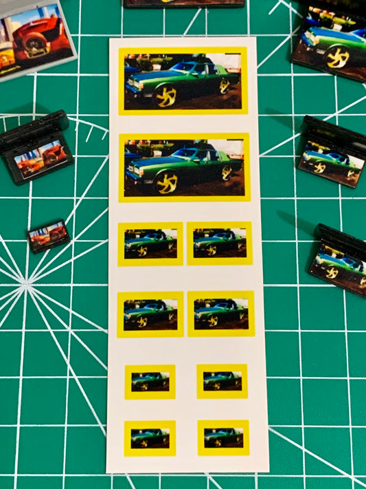 1/25 Scale - TMP Screen Stickers #002 - Fits all 3 screen sizes