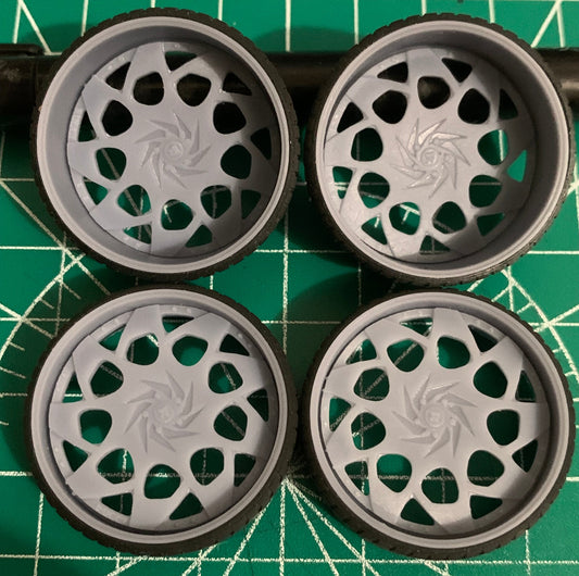 1/25 Scale - RUCC! FETTI (5lug) - in 26"-36" Donk, Big Rims, Box Chevy, G-Body