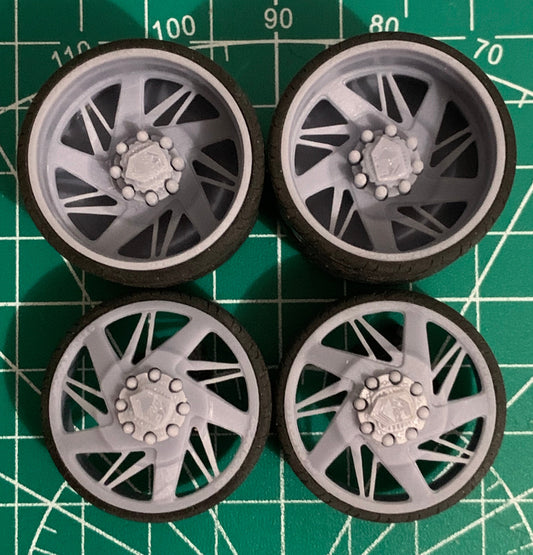 1/25 Scale - AMANI NAVA in 26"-32" (Multi-Piece) Dually Truck Rims