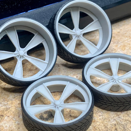 1/25 Scale - U.S. Mag "DAYTON" Billet in 26"-30" Donk, Big Rims, Box Chevy, G-Body