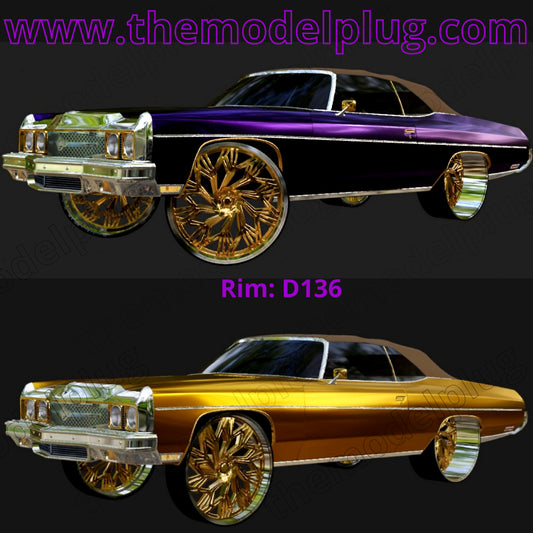 1/25 Scale - TMP D136 Custom in 26"-30" Donk, Big Rims, Box Chevy, G-Body