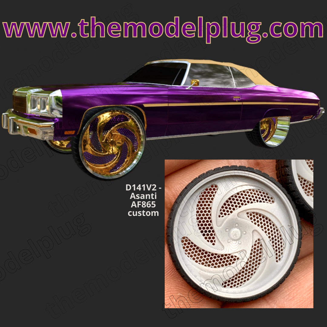 1/25 Scale - ASANT! AF865 custom - D141V2 in 26"-36" Donk, Big Rims, Box Chevy, G-Body