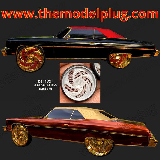 1/25 Scale - ASANT! AF865 custom - D141V2 in 26"-36" Donk, Big Rims, Box Chevy, G-Body