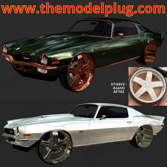 1/25 Scale - ASANTI AF162 Custom - D144V2 in 26"-36" Donk, Big Rims, Box Chevy, G-Body