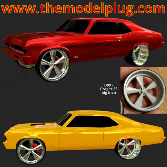 1/25 Scale - TMP D099 "Crager SS" in 26"-30" Donk, Big Rims. Trucks, SUV