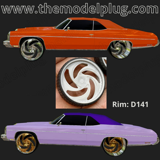 1/25 Scale - ASANT! AF865 - D141 in 26"-30" Donk, Big Rims, Box Chevy, G-Body