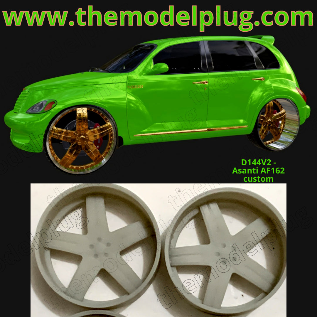 1/25 Scale - ASANTI AF162 Custom - D144V2 in 26"-36" Donk, Big Rims, Box Chevy, G-Body