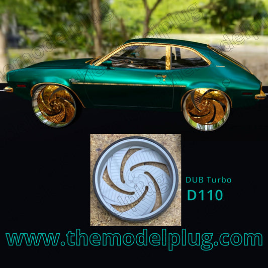 1/25 Scale - DUB TURBO - D110 in 30" Donk, Box, Bubble, Caprice, Impala, SUV