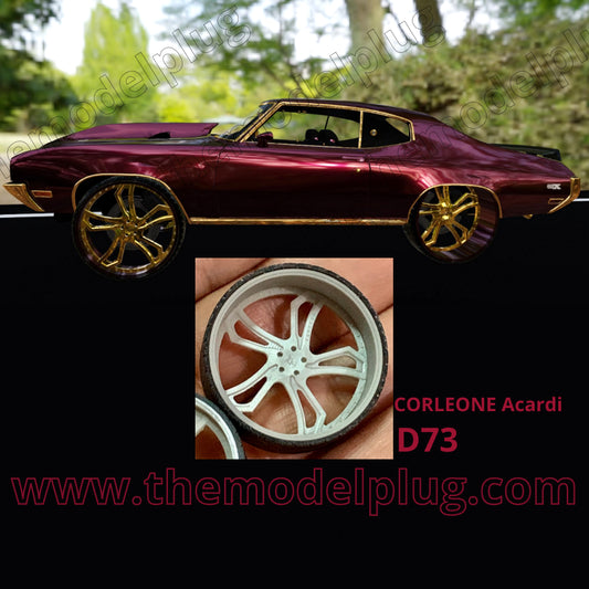 1/25 Scale - TMP CORLEONE ACCARDI D73 in 26"-30" Donk, Box, G-Body, Big Rims, Bubble